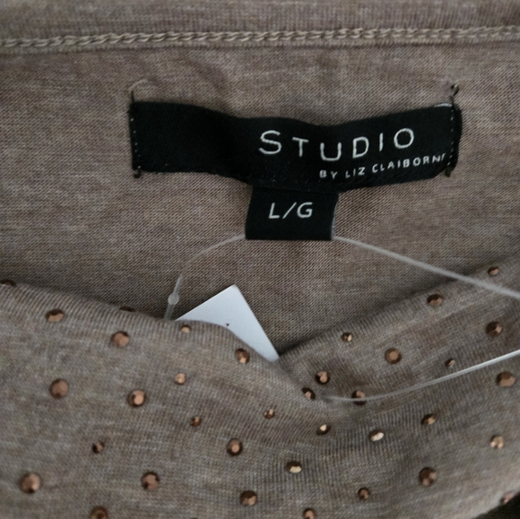 Studio by Liz Clairborn Cowl Neck Top size L - Picture 5 of 5